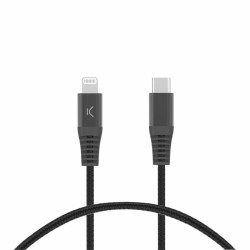 Καλώδιο USB-C σε Lightning KSIX Μαύρο