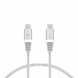 Καλώδιο USB-C σε USB-C KSIX Λευκό