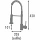 Kitchen Tap Rousseau OPUS Γκρι Chrome Kitchen Tap Rousseau OPUS Γκρι Chrome
