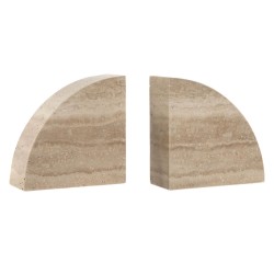 Bokstøtte Home ESPRIT Καφέ Μάρμαρο 24,5 X 5 X 12,3 cm