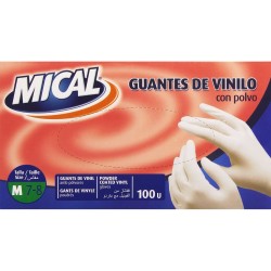 Γάντια Μίας Χρήσης Mical VINILO TALLA M M (100 Μονάδες)