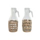 Kανάτα Home ESPRIT Φυσικό Κρυστάλλινο ίνα (x2) Kανάτα Home ESPRIT Φυσικό Κρυστάλλινο ίνα (x2)