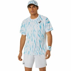 Kοντομάνικο Aθλητικό Mπλουζάκι Asics Game Ss Top Λευκό Ανοιχτό Μπλε Τένις