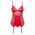 Body Corset Lovica Obsessive OB3360 Κόκκινο S/M