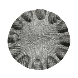 Σουπλά Versa Ασημί Πλαστική ύλη 38 x 38 cm