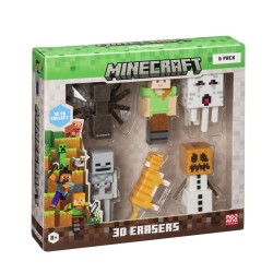 Σετ γομών 3D Minecraft MC4060B 6 Τεμάχια