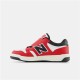Παιδικά Aθλητικά Παπούτσια New Balance 480 HOOK LOOP Λευκό Κόκκινο Ντομάτα