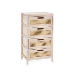 Σιφονιέρα Gift Decor Rattan Φυσικό 40 x 73 x 29 cm 40 x 70 x 29 cm 4 συρτάρια