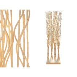Παραβάν MJ84091-W Φυσικό Ξύλο ιτιάς 50 x 182 x 13 cm 4 Ανθοδέσμες