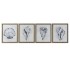 Πίνακας Home ESPRIT Γκρι Φυσικό 50 x 2,5 x 60 cm (4 Μονάδες)