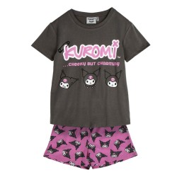Kαλοκαιρινή παιδική πιτζάμα Hello Kitty Σκούρο γκρίζο