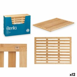 Χαλάκι μπάνιου Berilo Φυσικό Bamboo 62 x 2 x 45 cm 45 x 62 x 62 cm (12 Μονάδες)