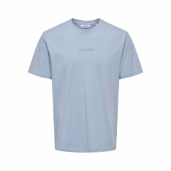 Ανδρική Μπλούζα με Κοντό Μανίκι Only & Sons Onslevi Life Reg Text Eventide Indigo