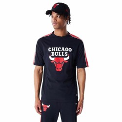 Ανδρική Μπλούζα με Κοντό Μανίκι New Era NBA PANEL OS Chicago Bulls Μαύρο