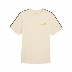 Ανδρική Μπλούζα με Κοντό Μανίκι Puma Ess Tape Minimal Gold Μπεζ
