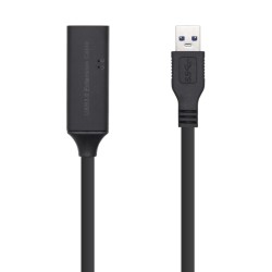 Αντάπτορας USB Aisens A105-0407 Μαύρο 5 m USB 3.0