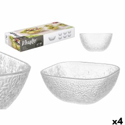 Sett med boller Vivalto TP70165IC/BH Διαφανές Γυαλί 20 x 20 x 8 cm 10,3 x 10,3 x 5,5 cm (4 Μονάδες)