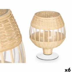 Κηροπήγιο SG-30540 Διαφανές Φυσικό Γυαλί ρατάν 18 x 22 x 18 cm (x6)