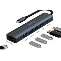 Dockstation Nilox NXDSUSBC06 Γκρι Πολύχρωμο
