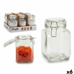 Γυάλινο Βάζο Vivalto Διαφανές Ασημί 1,2 L (x6)