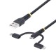 Καλώδιο USB Startech RLTCUB1MBK Μαύρο 1 m