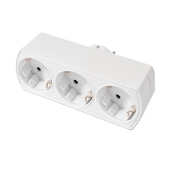 Πολύπριζο Silver Electronics SCHUKO Ασημί (3 Μονάδες)