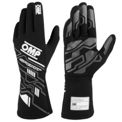 Karting Gloves OMP MY2025 Λευκό Μαύρο FIA 8856-2018