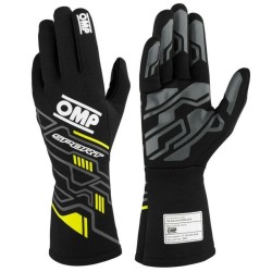 Karting Gloves OMP MY2025 Κίτρινο Μαύρο FIA 8856-2018