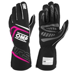 Karting Gloves OMP MY2025 Μαύρο Φούξια FIA 8856-2018