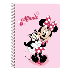Τετράδιο Σπιράλ Minnie Mouse Naive Ροζ 80 Φύλλα