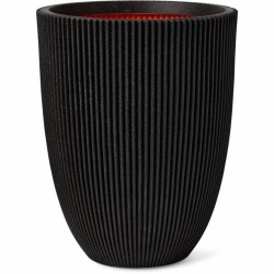 Βάζο Capi Europe GROOVE NL Μαύρο Πλαστική ύλη 34 x 34 x 46 cm 34 x 34 x 36 cm