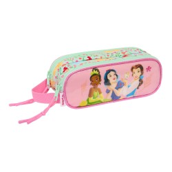 Διπλή Κασετίνα Disney Princess Bloom Πράσινο Ροζ 21 x 8 x 6 cm