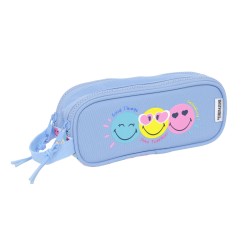 Διπλή Κασετίνα Smiley Joyful Πολύχρωμο Ανοιχτό Μπλε 21 x 8 x 6 cm