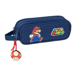Διπλή Κασετίνα Super Mario Trick Κόκκινο Σκούρο μπλε 21 x 8 x 6 cm