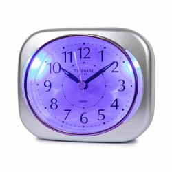 Αναλογικό Ρολόι Ξυπνητήρι Timemark 10 x 8,5 x 4 cm Ασημί Κλασική
