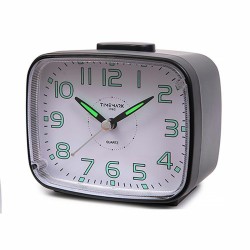 Αναλογικό Ρολόι Ξυπνητήρι Timemark 12 x 9,5 x 6,5 cm Μαύρο Κλασική