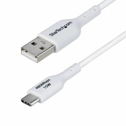 Καλώδιο USB Startech USB2AC1MNCWHE Λευκό 1 m
