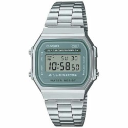 Unisex Ρολόγια Casio A168WA-3AYES Πράσινο Ασημί (Ø 35 mm)