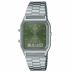 Unisex Ρολόγια Casio AQ-230A-3AMQYES Πράσινο Ασημί