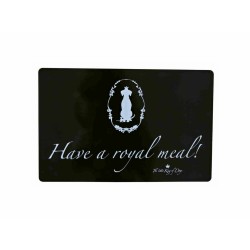Mat Trixie Have a royal meal Μαύρο Πλαστική ύλη 44 × 28 cm