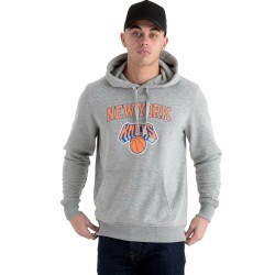 Ανδρικό Φούτερ με Κουκούλα New Era New York Knicks Ανοιχτό Γκρι L