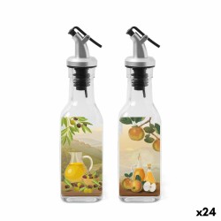 Σετ Λάδι και Ξίδι Anna Διαφανές Ασημί Γυαλί ABS 170 ml 5 x 5 x 20 cm 2 Τεμάχια (24 Μονάδες)