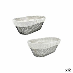Καλάθι για το ψωμί Μέταλλο Οβάλ 28 x 15 x 10 cm (12 Μονάδες)