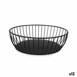 Panera My Bar Μαύρο Μέταλλο Οβάλ 24 x 19 x 8 cm (12 Μονάδες)