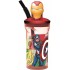 Κούπα με Καλαμάκι με The Avengers Seven Wonders Iron Man 360 ml