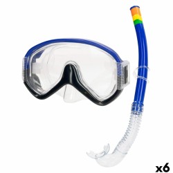Γυαλιά Καταδύσεων με Σωλήνα AquaSport Μπλε (x6)
