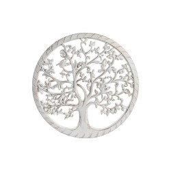 Διακόσμηση τοίχων DKD Home Decor Λευκό Χρυσό Ασημί 40 x 1,5 x 40 cm