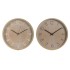 Ρολόι Τοίχου Home ESPRIT Φυσικό PVC 40 x 4 x 40 cm (x2)