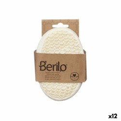 Σφουγγάρι Σώματος Berilo B7083-8 Λευκό Μπεζ 11 x 15 x 5 cm (12 Μονάδες)
