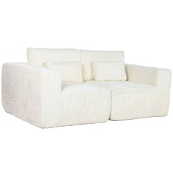Καναπές Home ESPRIT Κρεμ Scandi 220 x 158 x 91 cm
